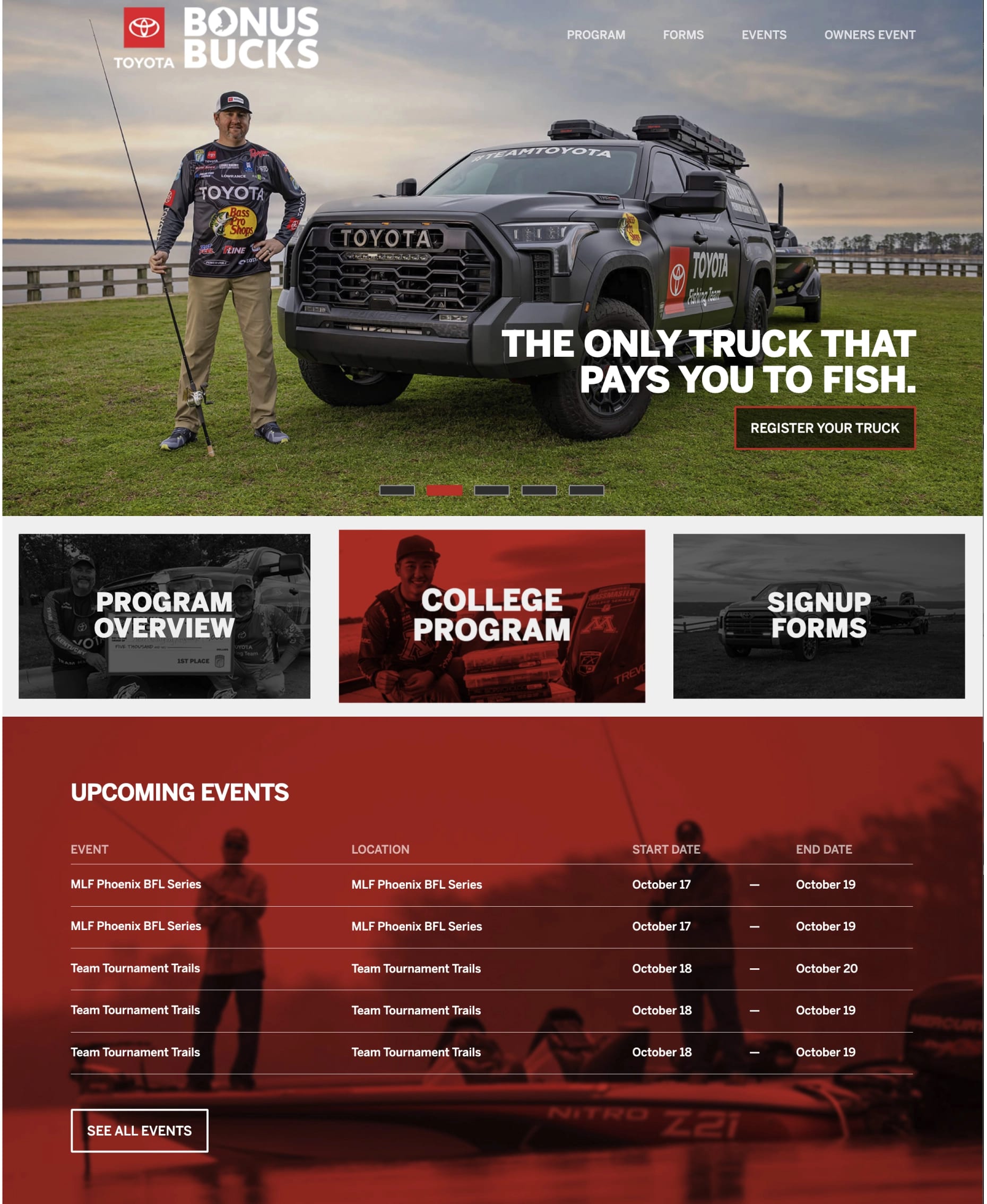 Toyota Bonus Bucks Website